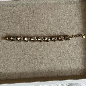 Stella & Dot Peach/Pink Crystal Bracelet